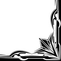 Abstract Black and White Corner Element vector