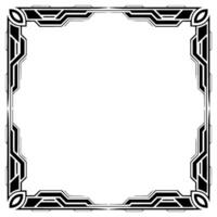 Geometric Black and White Frame Futuristic Elements vector
