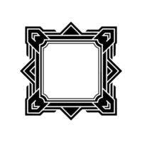 Art Deco Frame Minimalist Black and White vector