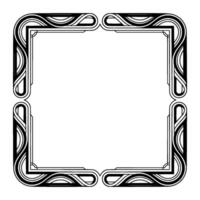 Art Deco Frame With Black and White Border on Gradient Background vector