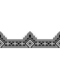 Geometric Border Black and White Aztecinspired Ornament on Cream Background vector
