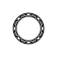 Decorative Circular Frame, Minimalist , Black Peach, Isolated vector