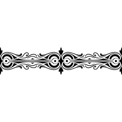Ornate Black Border , Ornament on Gradient Background