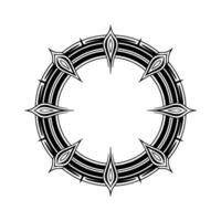 Abstract Black White Geometric Circle on White Background vector