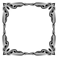 Elegant Art Nouveau Frame With Decorative Corner Elements vector