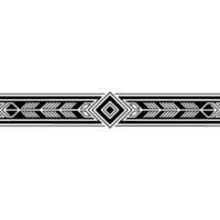 Geometric Arrowhead Pattern Border on White Background vector