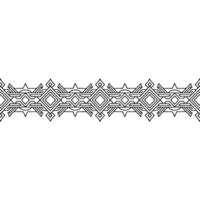Geometric Pattern Border, Minimalist , Black and White. vector
