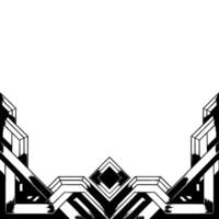 Art Deco Element With Blank Space, Geometric Pattern vector