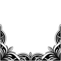 Elegant Art Deco Corner With Botanical Motifs vector