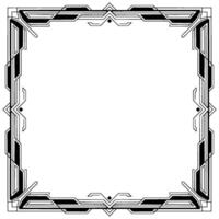Art Deco Frame in Black and White, Empty Space vector