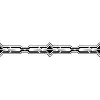 Abstract Tech Border Element Black Line on White Background vector