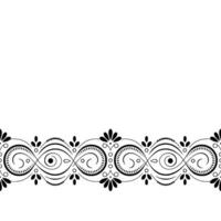 Elegant Ornamental Border , Monochrome, Minimalist, Invitation vector