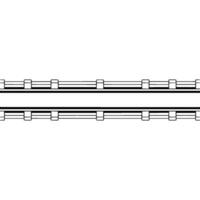Minimalist Abstract Railroad Tracks on White, Geometric, Clean vector