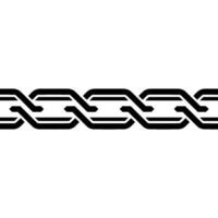 Minimalist Black White Interlocking Chain Pattern, Geometric vector