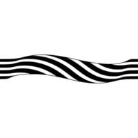 Minimalist Black White Wavy Stripe Pattern, Elegant vector