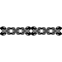 Black Swirl Pattern Border on Cream Background, Minimalist vector