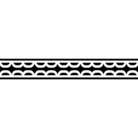 Minimalist Black and White Repeating Wave Pattern Border vector