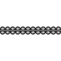 Geometric Black and White Circle Border Pattern vector