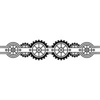 Minimalist Gear Chain on Cream Background vector