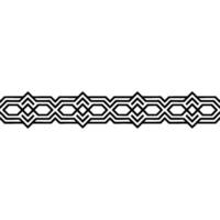 Minimalist Geometric Border Pattern in Black and White vector