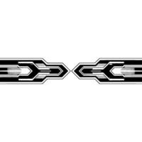 Abstract Tech Border Modern Geometric Pattern on White vector