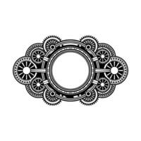 Steampunk Gear Frame Mechanical , Illustration vector