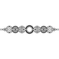 Steampunk Gear Border Simple, Elegant, Mechanical vector