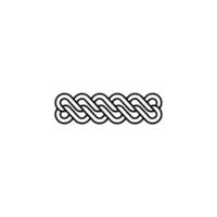 Minimalist Braided Line Art on White Background vector