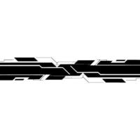 Modern Tech Abstract Black Geometric Elements on White Background vector