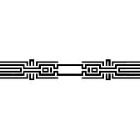 Geometric Border Abstract Divider Element, Monochromatic vector