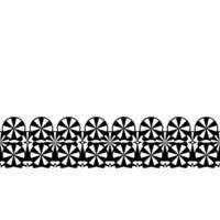 Abstract Geometric Border Pattern in Black and White vector
