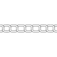 Minimalist Chain Line Art on White Background vector