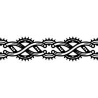 Ornate Black Border Geometric Pattern, Decorative Element vector