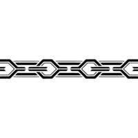 Geometric Border Interlocking Hexagons Lines, Black White vector