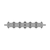 Minimalist Line Art Border Elegant Leaf and Infinity Pattern vector