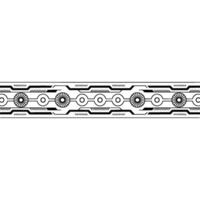 Futuristic Tech Edge Minimalist Black Line Border on White Background vector