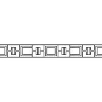 Geometric Black Border on White Background, Elegant vector