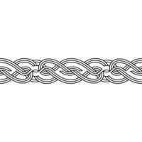 Abstract Braided Border Pattern Monochromatic vector