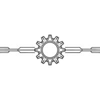 Minimalist Gear , Connection Technology Concept vector
