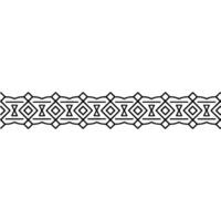 Minimalist Geometric Border in Black, Repeating Pattern on White vector