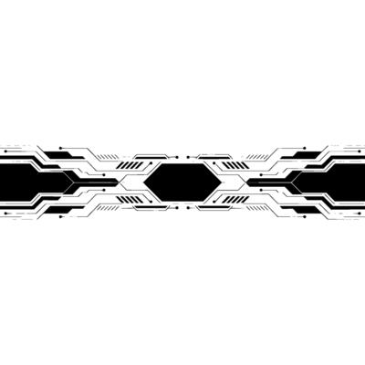 Tech Interface Minimalist Circuitry Banner on White