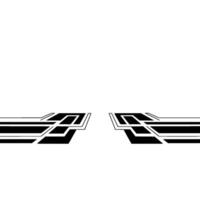 Abstract Geometric Black and White Linear Elements vector
