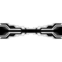 Abstract Tech Border Black White for Data Concepts vector