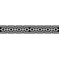 Geometric Greek Key Border on White Background vector
