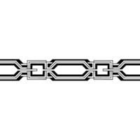 Geometric Chain Black and White Pattern on White vector