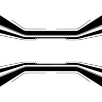 Futuristic Black Lines on White Background Tech Element vector