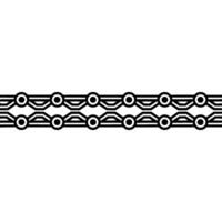 Geometric Black and White Chainlike Pattern on White Background vector