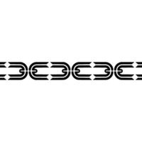 Minimalist Chain Pattern in Black on White Geometric vector