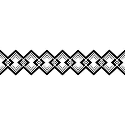 Geometric Border , Black White, Ornamental Element