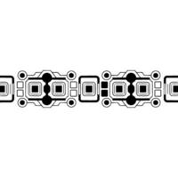 Geometric Tech Circuit Pattern in Black and White Minimalist vector